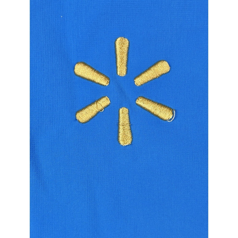 Walmart Proud Associate Employee Best Blue Zip Front Pockets Size Medium Uniform - Picture 3 of 5